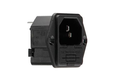 PF0001/63 Bulgin C14 Panel Mount IEC Connector Male, 10A, 250 V, Fuse Size 5 x 20mm