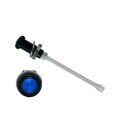 RHD-1160-F6PZB67PR  Bivar, Panel Mount Vertical LED Light Pipe, Blue Round Lens