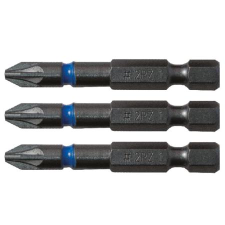 T4560 PZ2LD CK Blue Steel Screwdriver Bit Set 3 Pieces, Phillips