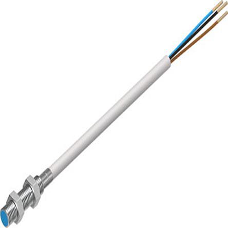 SIEN-M5B-NO-K-L Festo Inductive Barrel Proximity Sensor, M5, 0.8 mm Detection, NPN NC, 10 → 30 V dc