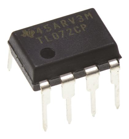 TL072CP  Texas Instruments, Operational Amplifier, 3 MHz, 8-Pin 15 V PDIP