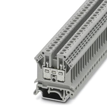 3003017 Phoenix Contact  UK 4 Series Grey, 0.2 → 4mm², Single-Level, Screw Termination