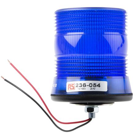236-054 Xenon, Flashing Beacon V10991 Series, Blue, Surface Mount, 10 → 100 V dc