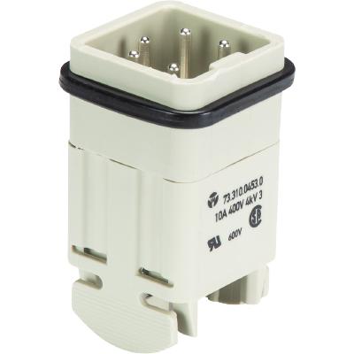 73-310-0453-0 Wieland Male Insert, 10A, Male, 73 Series, 4 Contacts
