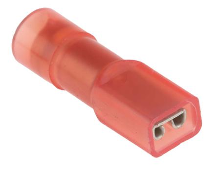 267-4259 RS PRO Red Insulated Female Spade Connector, Double Crimp, 2.8 x 0.5mm Tab Size, 0.5mm² to 1.5mm²