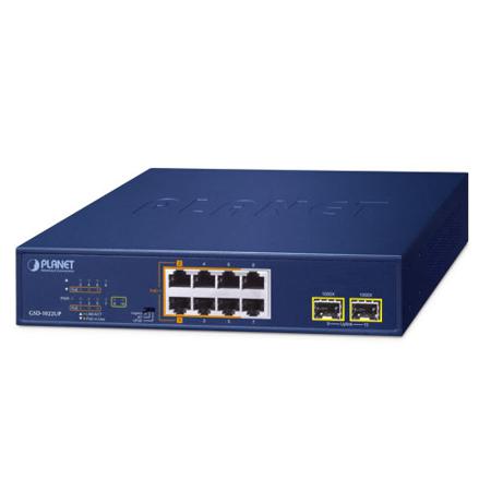 GSD-1022UP Planet , Unmanaged 8 Port Network Switch With PoE RJ-45
