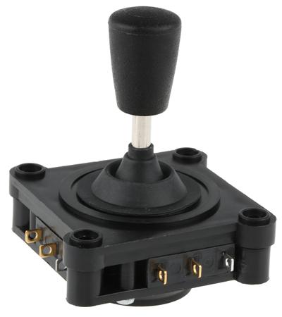 1V1-5F-11-87 APEM 2-Axis Joystick Switch Conical, Momentary, IP65 250V ac