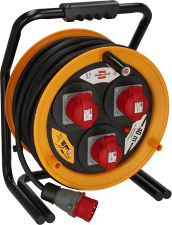 1243241 brennenstuhl 40m 3 Socket CEE 415 V-16 A Cable Reel Open Reel, 230 V, IP44