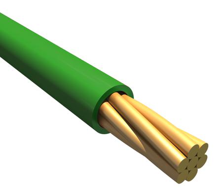 6830 GR005 Alpha Wire Ecogen Ecowire Plus Series Green 3.3 mm² Hook Up Wire, 12 AWG, 19/0.46 mm, 30m, MPPE Insulation,