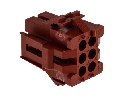 1-640520-0 TE Connectivity Miniature Rectangular II, 4.19mm Pitch, 6 Way, 3 Row Male Connector Housing