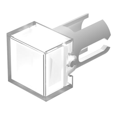 19-952.7 Indicator Lens Square Style, Transparent Colorless, 7.3 Long