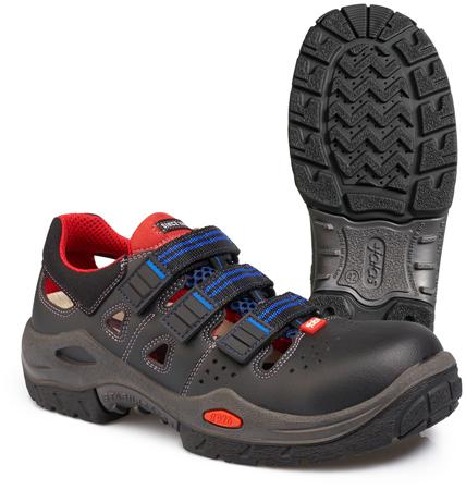 3800R-44 Jalas 3800R Unisex Black, Blue, Red Aluminium Toe Capped Safety Shoes, UK 10, EU 44
