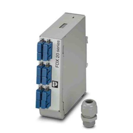 1019692 Phoenix Contact 6 Port SC Single Mode Duplex Fibre Optic Patch Panel With 2 Ports Populated