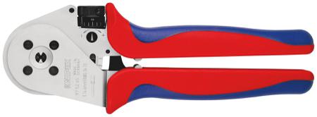 97 52 65 Knipex 97 Hand Ratcheting Four-Mandrel Crimping Pliers for Turned Contacts, 0,14 → 6mm² Wire
