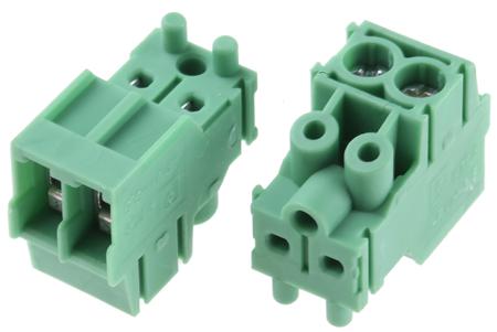 1984015 Phoenix Contact, 3.5mm Pitch, PT 1.5/ 2-PVH-3.5, 2 Way, Pluggable Terminal Block, Plug, Through Hole, Solder