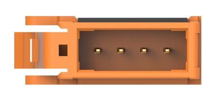 3-1473562-4 TE Connectivity RITS Connector Plug 4 Way Straight Cable Mount 2mm Pitch Orange