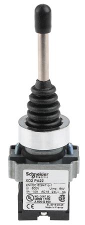 XD2PA22 Schneider Electric 2-Axis Joystick Switch Lever, Slow Break, IP65 240V ac