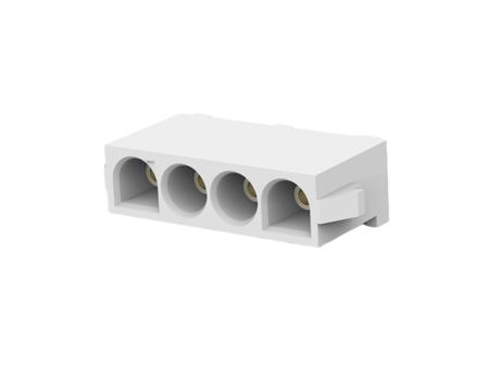 350826-4 TE Connectivity Universal MATE-N-LOK Series Vertical Board PCB Header, 4 Contact(s), 6.35 mm Pitch, 1 Row, Shrouded