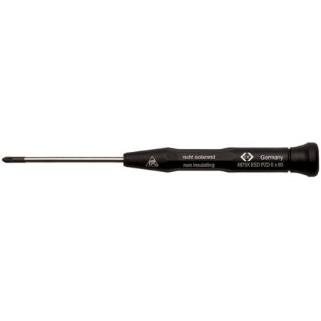 T4875X ESD CK Pozidriv  Screwdriver, PZ0 Tip, 60 mm Blade, 157 mm Overall
