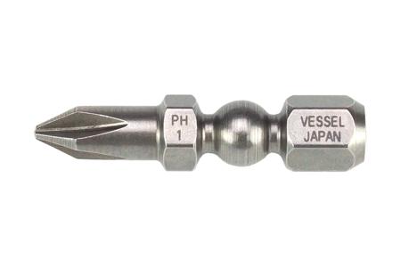 IB-PH1x30 Vessel Phillips Screwdriver Bit, 30 mm Tip, 1/4 in Drive, Hex Drive, 30 mm Overall