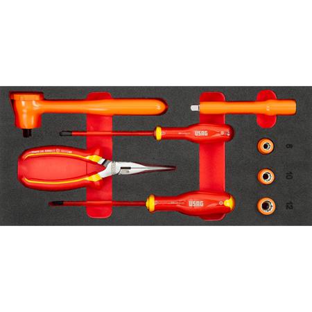 U05191031 Usag 8 Piece Automotive Tool Kit Tool Kit with Tray