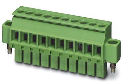 1828579 Phoenix Contact, 3.81mm Pitch, MCVW 1.5/10-STF-3.81, 10 Way, , Pluggable Terminal Block, Plug, Cable Mount, Screw