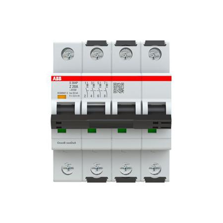 2CDS384001R0488 ABB System Pro M Compact S300P MCB, 4P, 20A, Type Z, 415V AC, 25 kA Breaking Capacity
