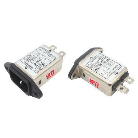 180-5220 RS PRO,1A,115/250 V Female Panel Mount IEC Inlet Filter,Screw