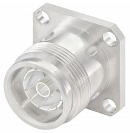 64K401-200B1 Rosenberger 4.3-10 Series, Jack Panel Mount 4.3-10 Connector, 50Ω, Solder Termination, Straight Body