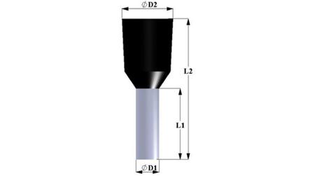 RND-465-00566 RND, RND 465 Insulated Bootlace Ferrule, 14mm Pin Length, 1mm Pin Diameter, White