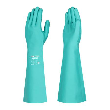 SKG00071EJ Skytec CH202 Green Chemical Resistant Work Gloves, Size XL, Nitrile Coating
