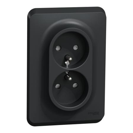 NU406954 Schneider Electric Anthracite, 2 Gang, New Unica