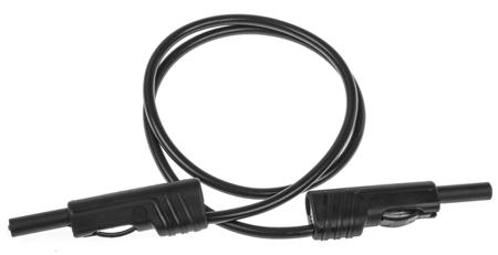 973-645-100- Hirschmann Test & Measurement Test lead, 16A, 60V dc, Black, 500mm Lead Length