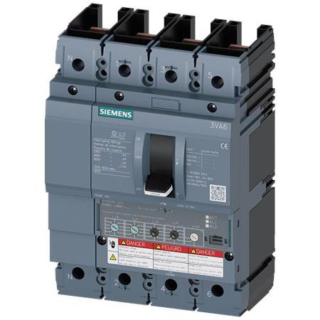 3VA6225-8HM41-0AA0 Siemens, SENTRON MCCB Molded Case Circuit Breaker 4P 250A, Breaking Capacity 150 kA, Fixed Mount