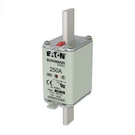 250NHG1B-690-NH-FUSE-250A-690V-gG-SIZE-1 Eaton 250A NH Fuse, 63 x 40 x 135mm, 690V ac
