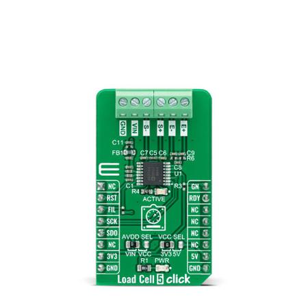 MIKROE-4510 MikroElektronika Load Cell 5 Click Pressure Sensor Add On Board for AD7780 mikroBUS Socket