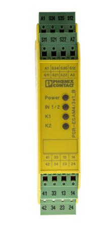 2900510 Phoenix Contact PSRclassic PSR-SPP-24UC/ESAM4/3X1/1X2/B 1 Auxiliary Contacts Safety Relay 24V ac/dc, Dual-Channel 3
