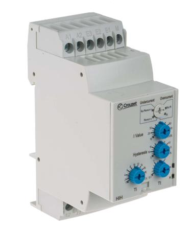 84871130 Crouzet Current Monitoring Relay, 3 Phase, DPDT, DIN Rail