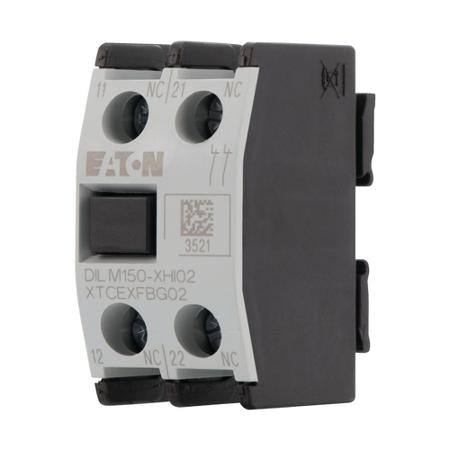 277946-DILM150-XHI11 Eaton Auxiliary Contact - 1NC + 1NO, 2 Contact, Front Mount, 4 A ac, 10 A dc