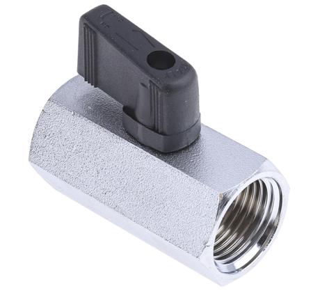 486-350 RS PRO Chrome Plated Brass Hydraulic Ball Valve G 1/2