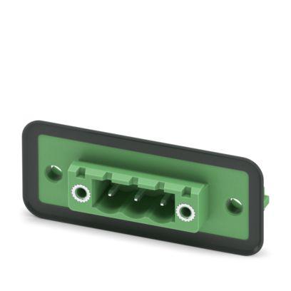1898994 Phoenix Contact, 5.08mm Pitch, 3 Way, , Pluggable Terminal Block, Feed Through Header, Flange Mount, Plug In, Push In