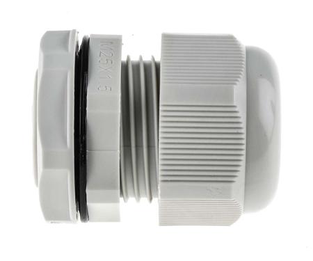 822-9751 RS Pro M25 Grey Nylon Cable Gland With Locknut, 13 → 18mm Cable Dia Range, IP68