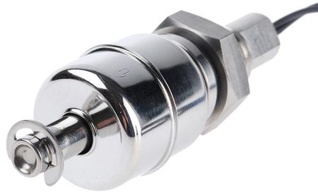 SSF23X100 Sensata Cynergy3 SSF23 Series Vertical Stainless Steel Float Switch, Float, 1m Cable, NO, 300V ac Max, 300V dc Max