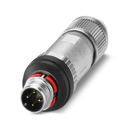 1438165 Phoenix Contact Industrial Circular Connectors, 4 Contacts, M12 Connector, Plug, Male, SACC Series