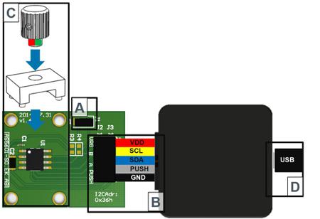 AS5601-SO_EK_ST ams OSRAM  Position Sensor Evaluation Kit for AS5601 AS5601