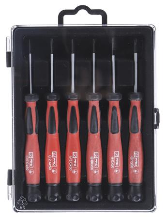 864-0861 RS PRO Phillips; Slotted Precision Screwdriver Set, 6-Piece, ESD-Safe