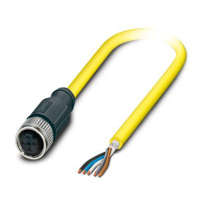 1406147 Phoenix Contact Female 5 way Free Cable End to 5 way Straight Socket M12 Industrial Automation Cable Assembly, 10 m