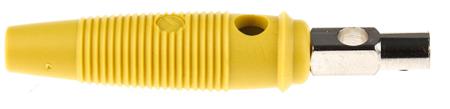 930726103 Hirschmann Test & Measurement, Yellow 4mm Banana Plug, Nickel Plated, 60V dc, 16A