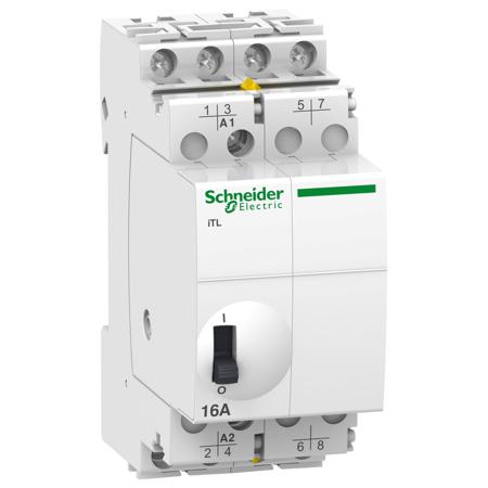 A9C30114 Schneider Electric DIN Rail Power Relay, 12V dc Coil, 16A Switching Current, 4PST
