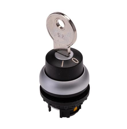 111790-M22-WS-MS2 Eaton M22 Key Switch Head - 2 Position, Momentary, 22.5mm cutout